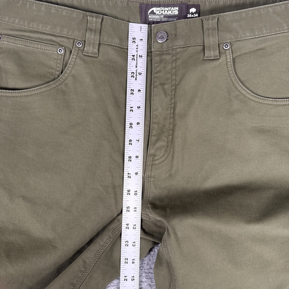 Mountain Khakis Mitchell Pants Mens 38x34 Green Stretch 5 Pocket - Picture 4 of 9